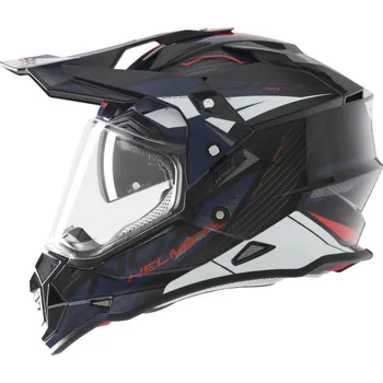 Helma na motorku Přilba N312 TRACK, NOX (modrá, červená) 2026 (Velikost: XL)