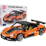 JIE STAR Stavebnice RC sportovní auto oranžové 491 dílků