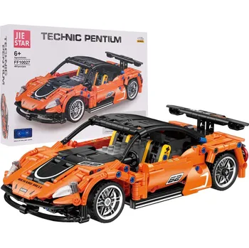 autíčko JIE STAR Stavebnice RC sportovní auto oranžové 491 dílků