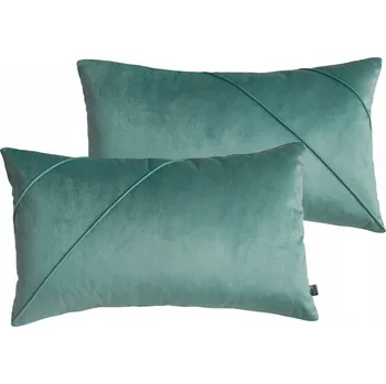 Povlak na polštářek Dekorační povlak na polštář Boho, sametový velur, blankytně modrá / mořská, sada 50x60 cm