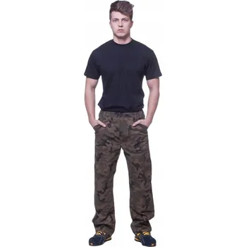 montérky Pracovní kalhoty do pasu maskáčový Leśník M