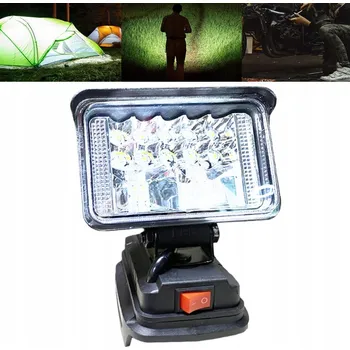 LAMPA PRO MAKITA 18V halogen PRACOVNÍ SVÍTILNA + 2X USB 18LED SVĚTLO