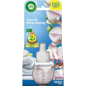 Vůně do bytu AIR WICK ELECTRIC NÁHRADNÍ NÁPLŇ LINEN & WHITE ORCHID PRÁDLO A BÍLÁ ORCHIDEJ 19 ML