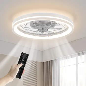 Stropní ventilátor STROPNÍ VENTILÁTOR S LED OSVĚTLENÍM STROPNÍ SVÍTIDLO KILOOM 48CM MODERNÍ STYLOVÝ