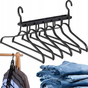 Věšák Šatní ramínko plastový Modeus černý