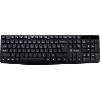 Klávesnice Bezdrátová klávesnice Yenkee membránová černá s numerickým blokem