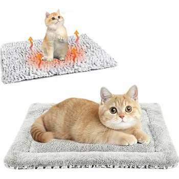 Pelíšek pro kočku Samoohřívací termální Vyhřívací Podložka pro kočky teplý zimní Pelíšek 46 cm