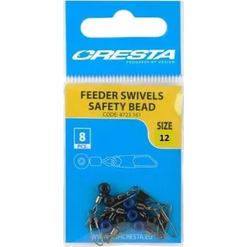 Obratlík s karabinkou a korálkem Cresta Feeder Swivel Safety Bead