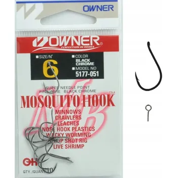 Rybářský háček Háčky na dno, přívlač a splávkové Háčky Owner 5177 BC Mosquito, 10 ks