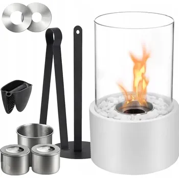 Biokrb Volně stojící biokrb na bioetanol s kamínky – Bezkomínový krb do domu