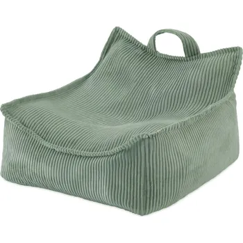 Křeslo PLUSH NEST Dětské čtvercové křesílko Puffy Manšestr 77 × 67 × 50 cm zelené