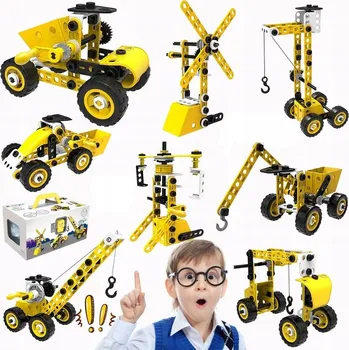 ostatní stavebnice Stavební Stavebnice 8 v 1 Stavební stroje 100 dílků MEGA SADA