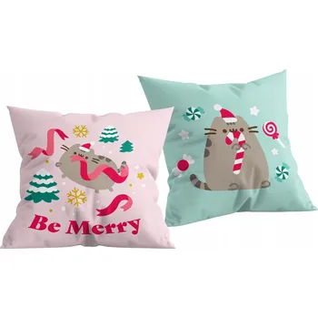 Polštář Dekorativní Polštář Pusheen 40 x 40 cm polštář polštář Halantex s kočka kotě