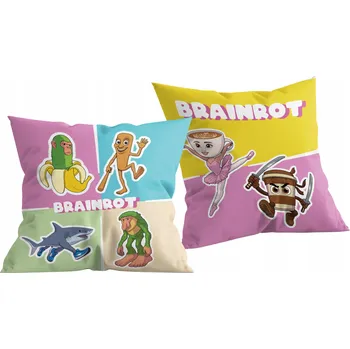 Polštář Italský dekorační Polštář Brain Rot 40x40 cm balerína cappuccina