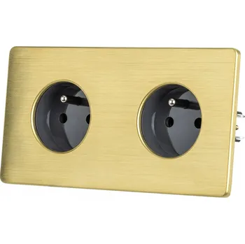 Elektrická zásuvka Elektrická Zásuvka nástěnná Ampera černá