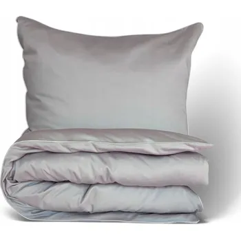 Povlečení Povlečení saténové 160x200 jednobarevné 42 světle šedé s bizou Gold Line Matex