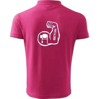 Pánská košile Beton svaly - Polokošile pánská Pique Polo 203 - 5XL ( Purpurová )
