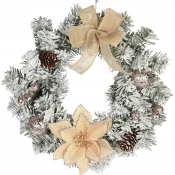 Obraz VĚNEC NA DVEŘE ZIMNÍ DEKORACE 30 cm