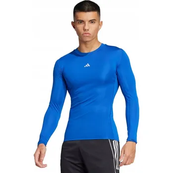 Pánské tričko adidas Techfit s dlouhým rukávem modré JP2921 - M
