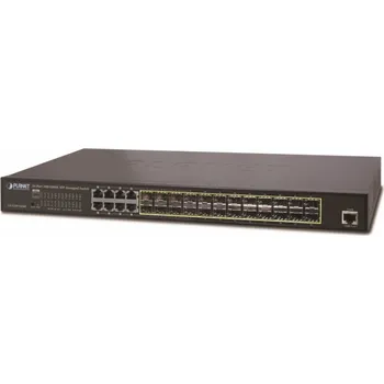 Switch Planet GS-5220-16S8C Planet GS-5220-16S8C L2/L3 switch 24x SFP(DDM) 100/1000Base-X, 8x 1000Base-T, Web/SNMP, IGMP, QoS, IPv6