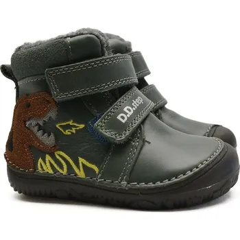 Chlapecké polobotky Dětské zimní barefoot DDStep S073-52943A Dinosaurus Velikost: 21