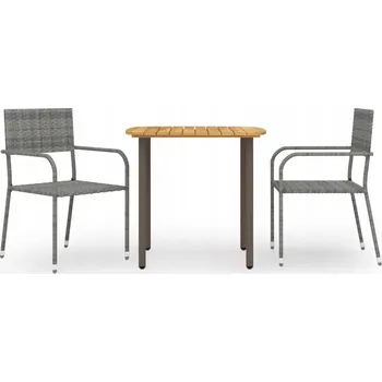 Zahradní nábytková souprava z umělého ratanu VidaXL šedá 1 ks