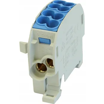 vypínač SIMBLOCK rozdělovací blok 2x25mm2 SCB 25 modrý 81501003