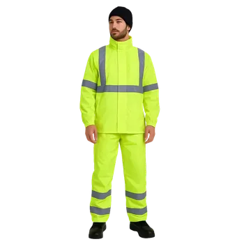 pracovní bunda Madeva MONARTO HI VIS nepromokavý oblek žlutý