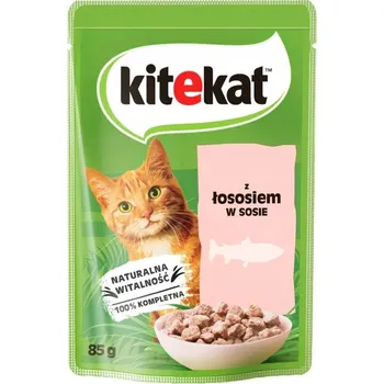 Krmivo pro kočku Vlhké krmivo pro kočky Kitekat s lososem kapsička 85 g