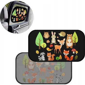 Stínítko do auta 2x Sluneční clona do auta na boční okno proti UV záření pro děti