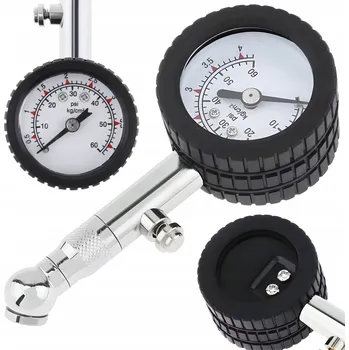 Tlakoměr HUŠTIČ PNEUMATIK, MANOMETR 7 BAR / 100 PSI, KOVOVÝ MĚŘIČ TLAKU