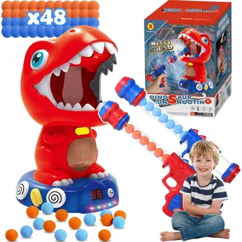 HLADOVÝ DINOSAURUS STŘÍLENÍ NA CÍL PISTOLE 48 KULIČEK DOVEDNOSTNÍ HRA