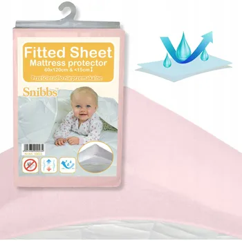 Prostěradlo Snibbs Nepropustné prostěradlo 120x60 růžové