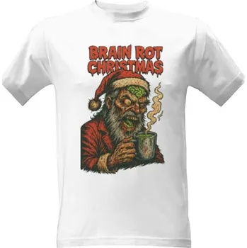 Tričko s potiskem Brain Rot Christmas pánské