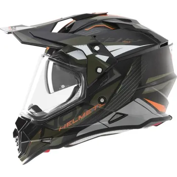 Helma na motorku Přilba N312 TRACK, NOX (khaki, oranžová) 2026 (Velikost: XL)