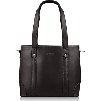 Kabelka Paolo Peruzzi Dámská kožená shopper přes rameno Peruzzi; hnědá