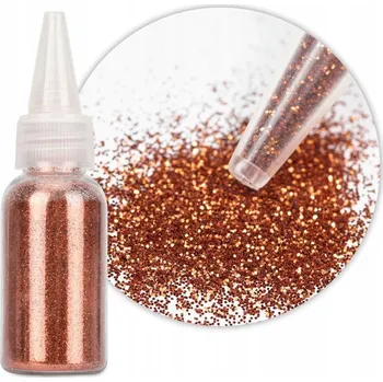 Třpytky na nehty v lahvičce s dávkovačem 20g Hnědé Brown Č. 5