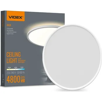 LED svítidlo s podsvícením stropní svítidlo VIDEX DL5R 44W 3000K–4000K–5000K Bílé