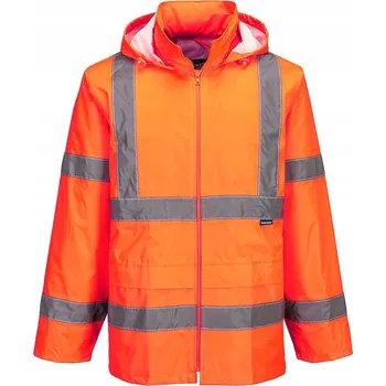 Moto oblečení Výstražná nepromokavá bunda EN ISO 20471 Kl.3 vel. 4XL Oranžová