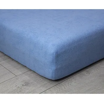 Prostěradlo Froté prostěradlo s gumou Modré 14 120x200 silné polské kvalitní