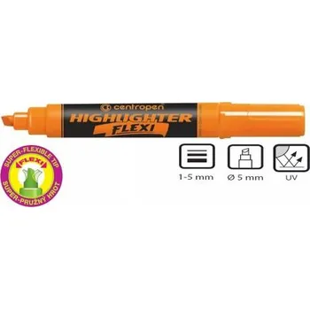 Zvýrazňovač Zvýrazňovač Centropen oranžový 1 ks