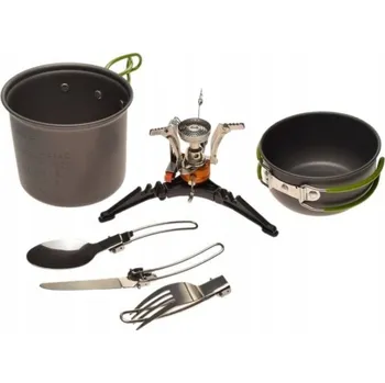 Sada nádobí Motocyklová sada turistického nádobí a vařič do kufru
