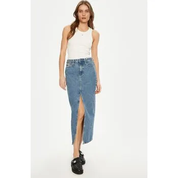 Dámská sukně Calvin Klein Jeans Džínová sukně J20J224532 Modrá Straight Fit 26