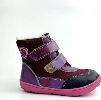 Dívčí zimní obuv KTR SN2515 TEX ZIMNÍ BORDÓ+FIALOVÁ Velikost: 25