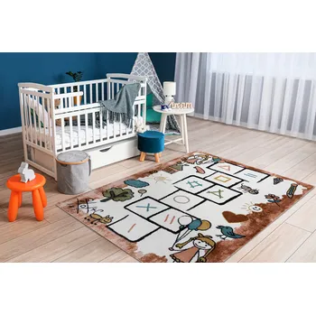 Koberec Skvělý dětský koberec FUNNY - skákací panák 2 - růžový Rozměr koberce: 140x190 cm