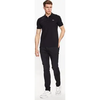 Pánská košile Hugo Polokošile 50470547 Černá Slim Fit M