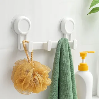 Věšák Samoprzylepny wieszak na ręczniki łazienkowy 4x haczyk stojak bezinwazyjny