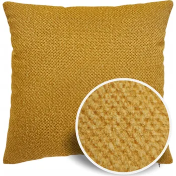 Povlak na dekorativní polštářek Dekorativní povlak na polštář Scandi Boho hořčice medová struktura 40x40 cm