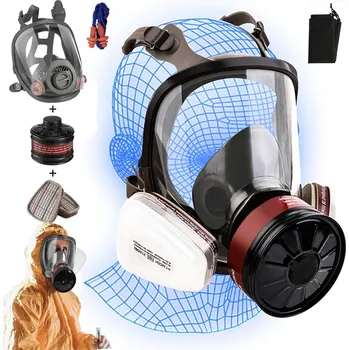 Kapota OPAKOVANĚ POUŽITELNÁ OCHRANNÁ MASKA S UHLÍKOVÝMI VLOŽKAMI + FILTRY, PLYNOVÁ MASKA