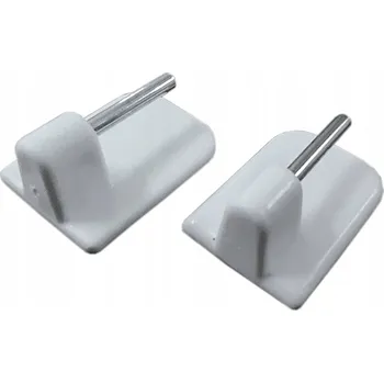 Věšák Samolepicí háčky na záclonovou tyč, 2 ks, bílé